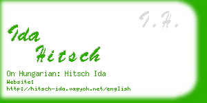 ida hitsch business card